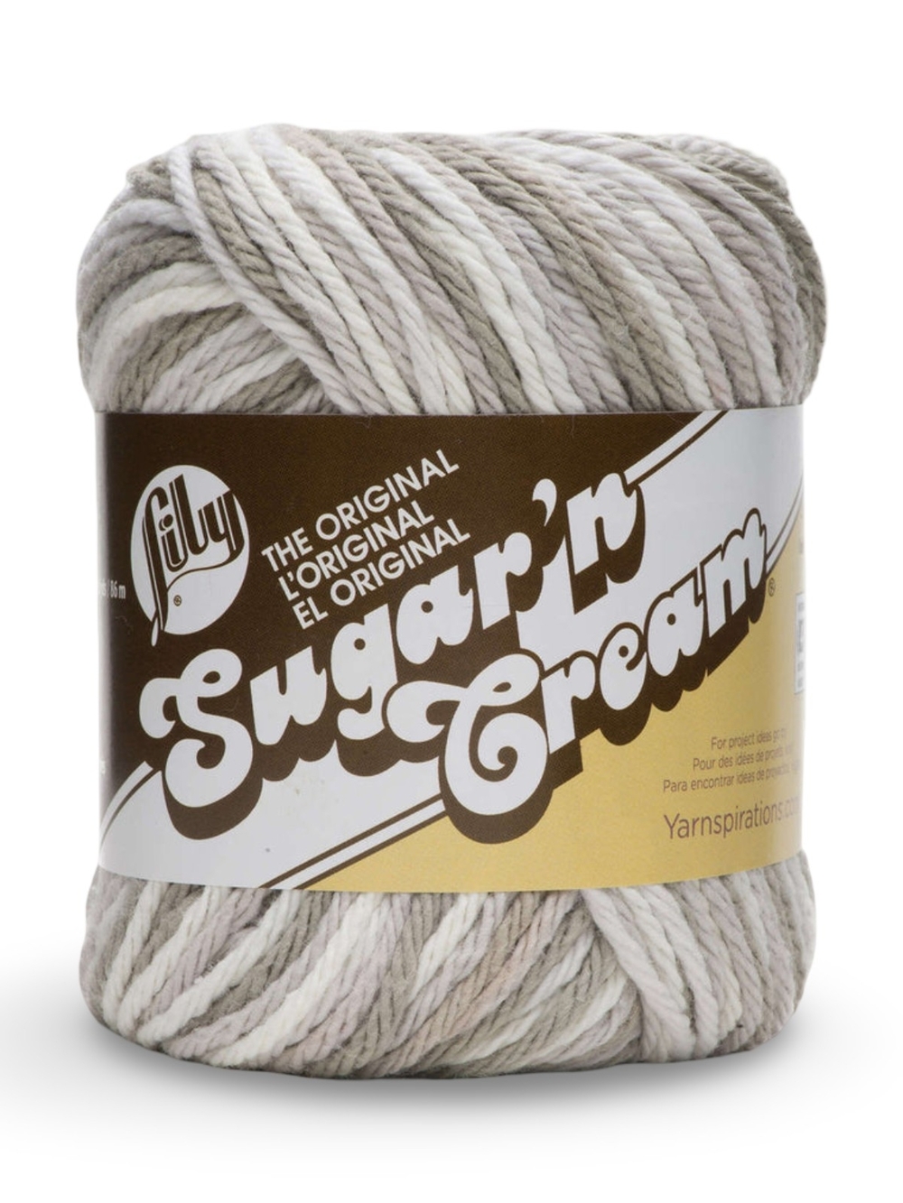 Lily Sugar'n Cream Variegated Cotton Yarn — Greige Ombre